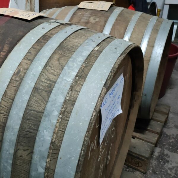 tonneaux (botti di legno di circa 500 lt) con il Vinum Gratiae